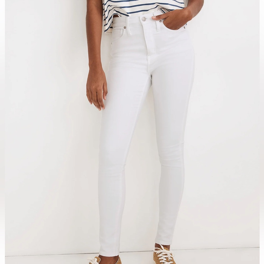 NWT Madewell White Skinny Jeans